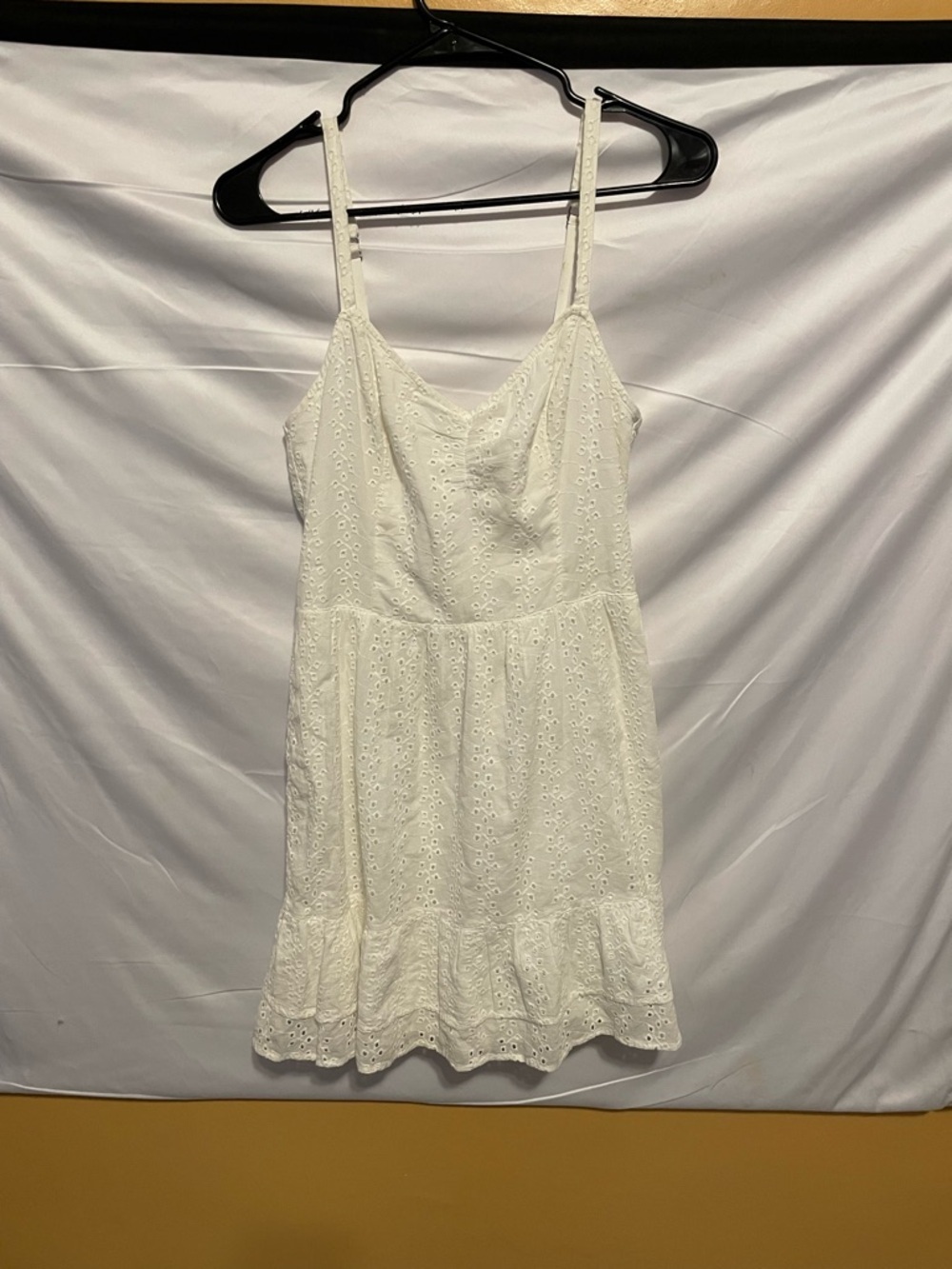 Hollister White Eyelet Ruffle Dress